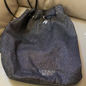 Victoria's Secret Glittery Black Shoulder Bag